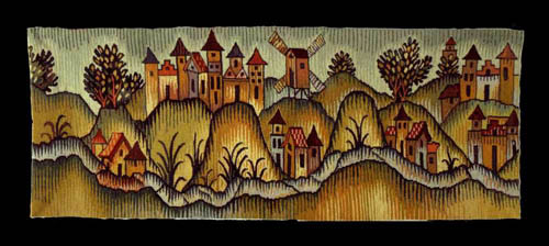 Townscape with Windmill